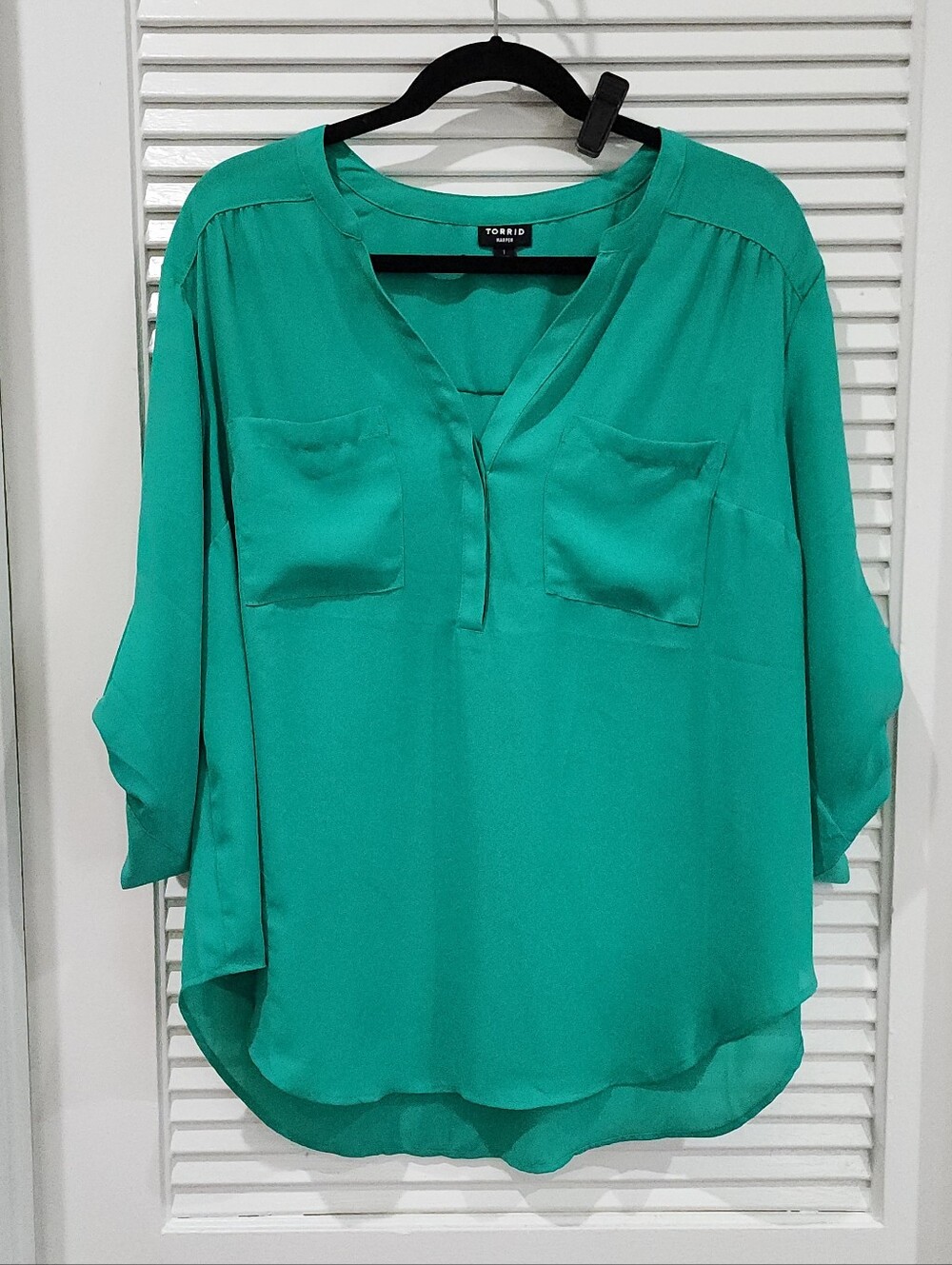 torrid Teal  Green V-Neck Pullover Tunic